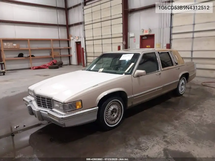 1992 Cadillac Deville VIN: 1G6CD53B9N4312512 Lot: 42803863