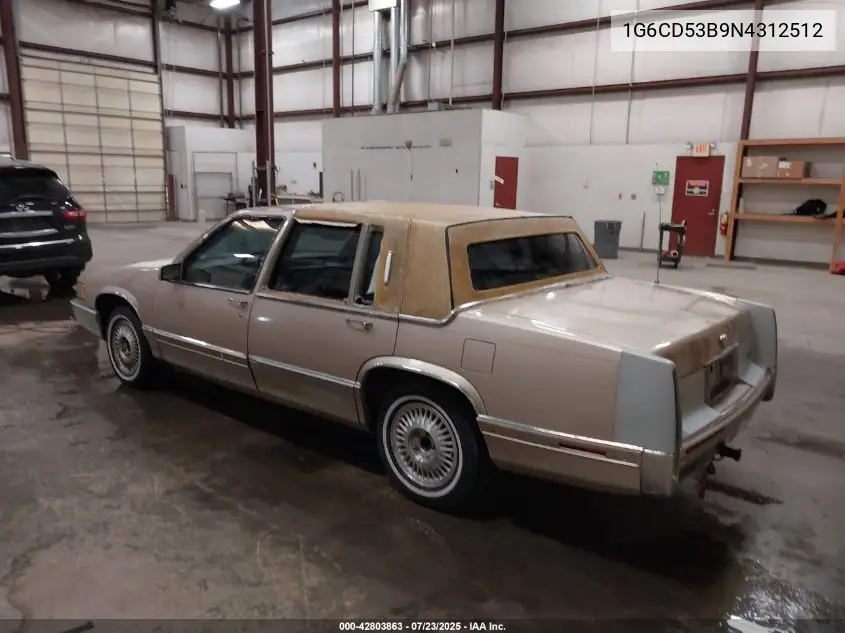 1992 Cadillac Deville VIN: 1G6CD53B9N4312512 Lot: 42803863