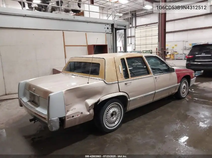 1992 Cadillac Deville VIN: 1G6CD53B9N4312512 Lot: 42803863