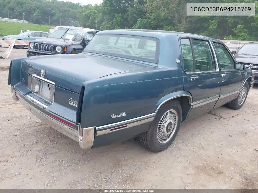 1993 Cadillac Deville VIN: 1G6CD53B6P4215769 Lot: 42274245