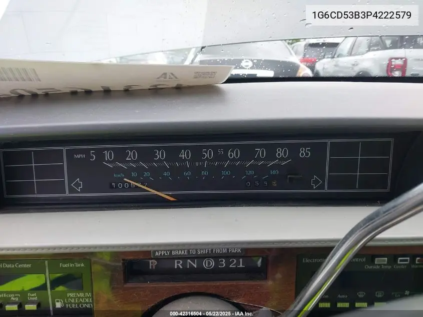 1993 Cadillac Deville VIN: 1G6CD53B3P4222579 Lot: 42316504