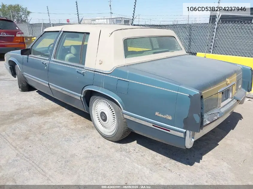 1993 Cadillac Deville VIN: 1G6CD53B2P4237946 Lot: 42453191