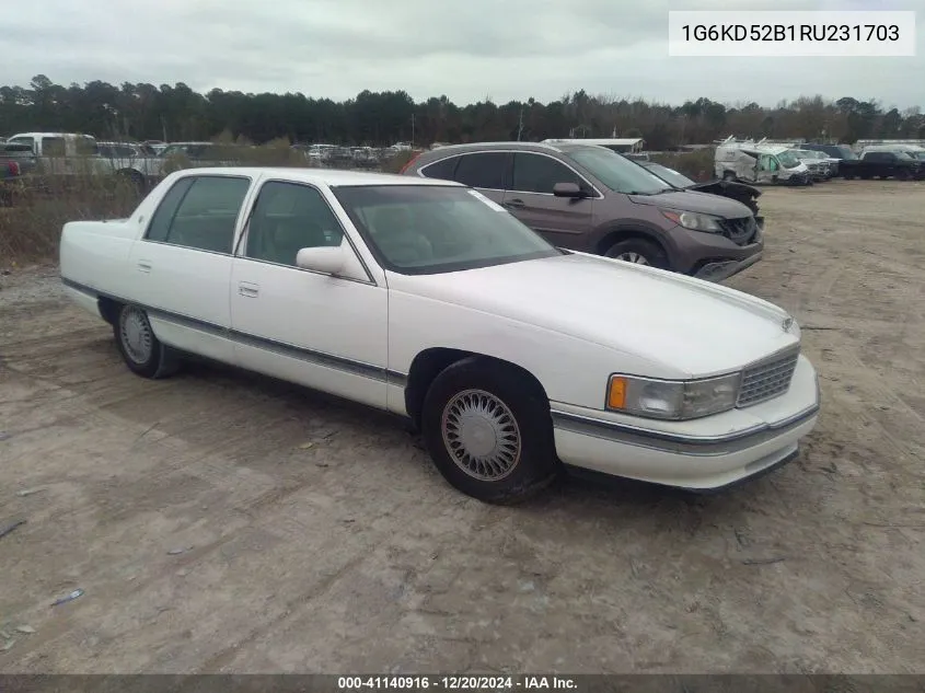 1994 Cadillac Deville VIN: 1G6KD52B1RU231703 Lot: 41140916