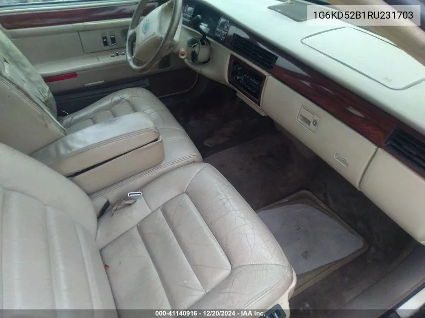 1994 Cadillac Deville VIN: 1G6KD52B1RU231703 Lot: 41140916