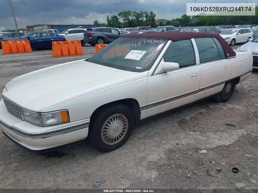 1994 Cadillac Deville VIN: 1G6KD52BXRU244174 Lot: 42177930