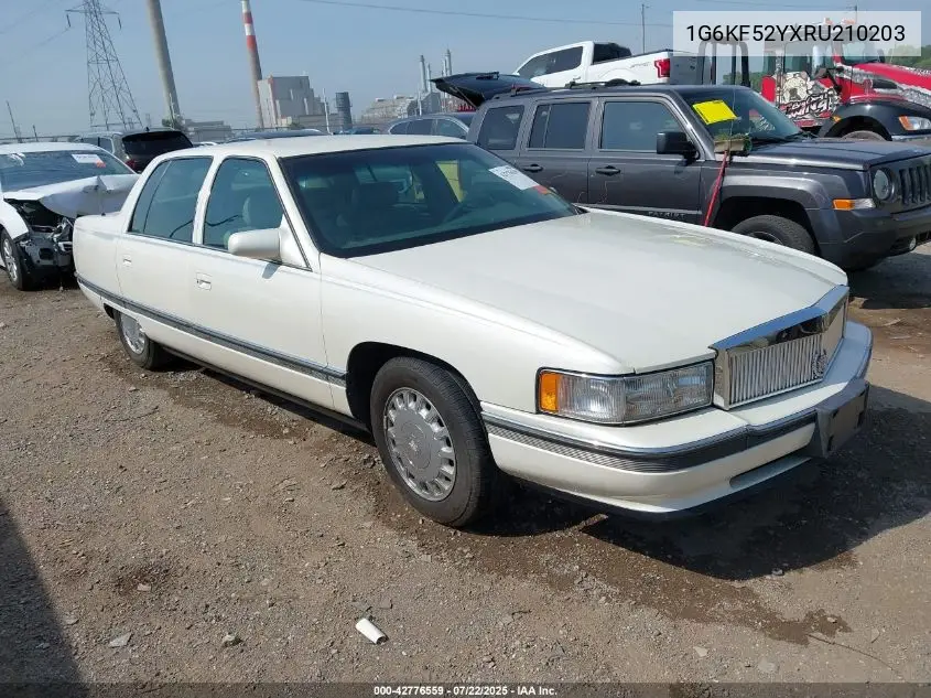 1994 Cadillac Deville Concours VIN: 1G6KF52YXRU210203 Lot: 42776559