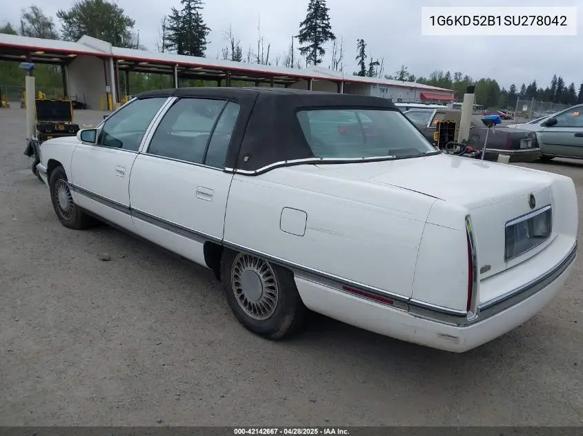 1995 Cadillac Deville VIN: 1G6KD52B1SU278042 Lot: 42142667