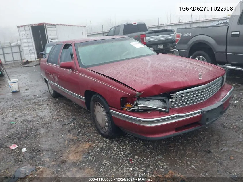 1996 Cadillac Deville VIN: 1G6KD52Y0TU229081 Lot: 41188683