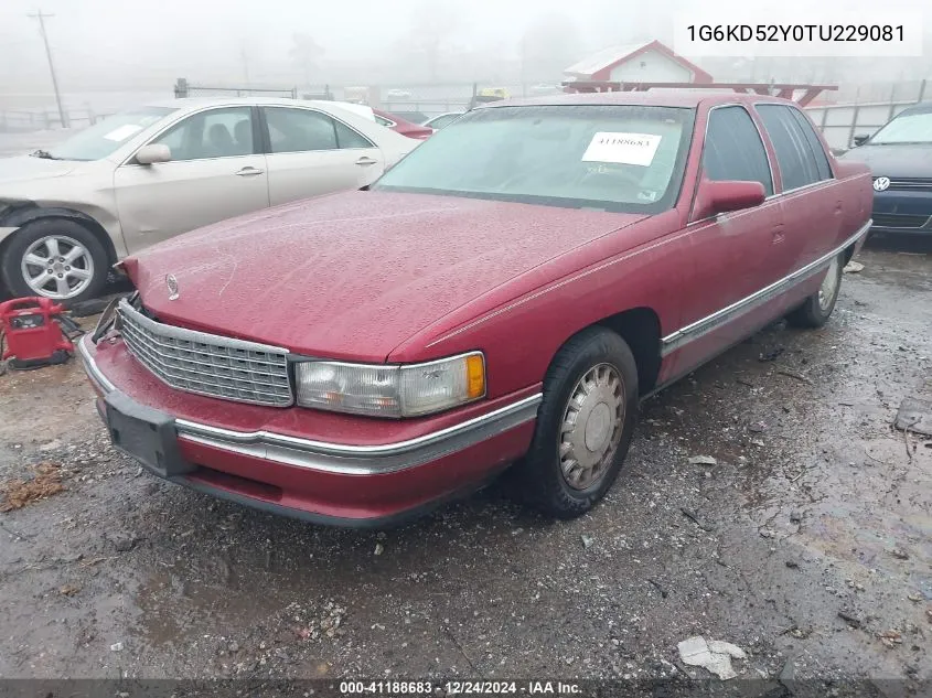 1996 Cadillac Deville VIN: 1G6KD52Y0TU229081 Lot: 41188683