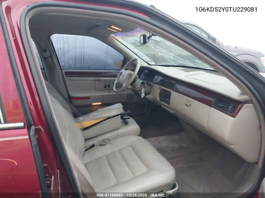 1996 Cadillac Deville VIN: 1G6KD52Y0TU229081 Lot: 41188683