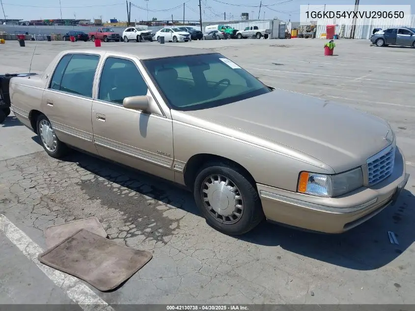 1997 Cadillac Deville Standard VIN: 1G6KD54YXVU290650 Lot: 42130738