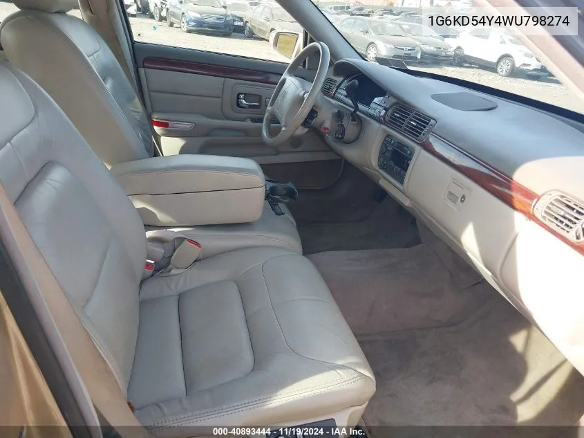 1998 Cadillac Deville Standard VIN: 1G6KD54Y4WU798274 Lot: 40893444