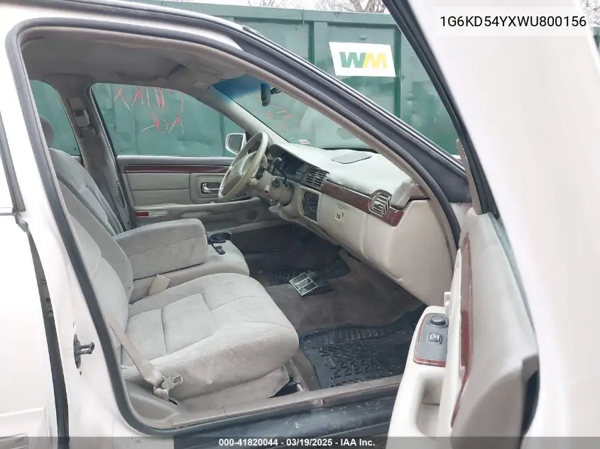 1998 Cadillac Deville Standard VIN: 1G6KD54YXWU800156 Lot: 41820044