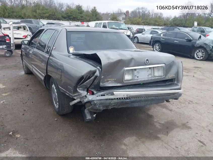 1998 Cadillac Deville Standard VIN: 1G6KD54Y3WU718026 Lot: 42008766