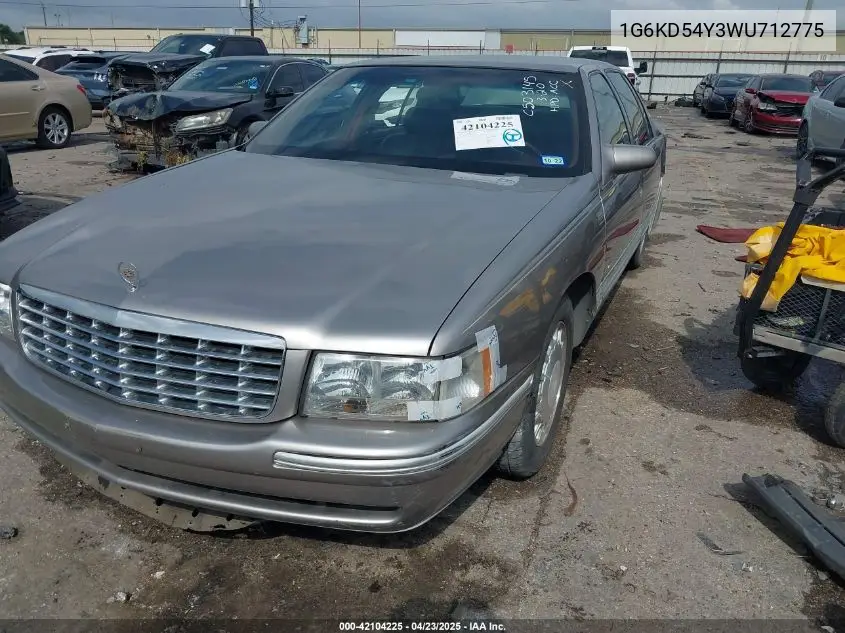 1998 Cadillac Deville Standard VIN: 1G6KD54Y3WU712775 Lot: 42104225