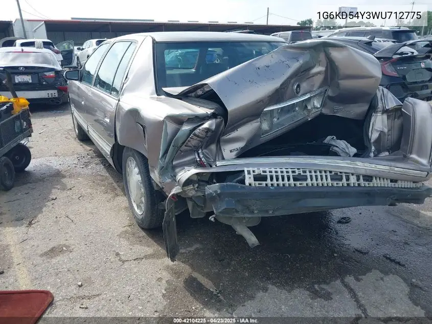 1998 Cadillac Deville Standard VIN: 1G6KD54Y3WU712775 Lot: 42104225