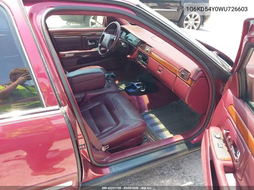 1998 Cadillac Deville Standard VIN: 1G6KD54Y0WU726603 Lot: 42231159