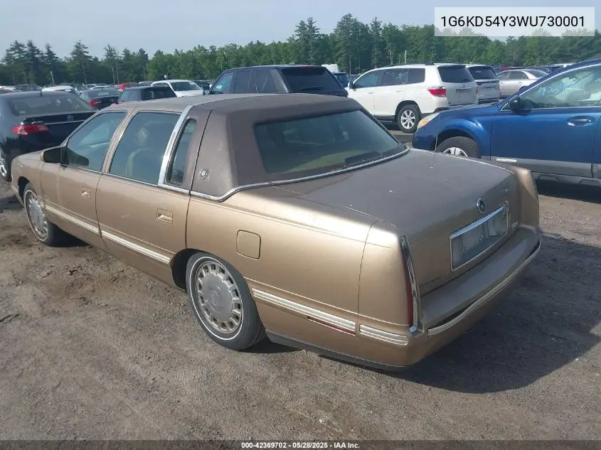 1998 Cadillac Deville Standard VIN: 1G6KD54Y3WU730001 Lot: 42369702