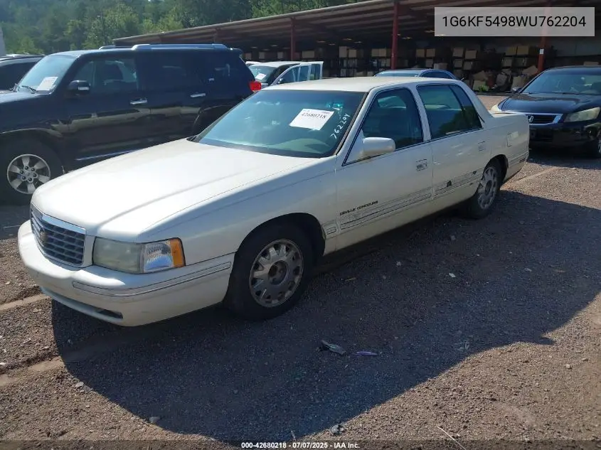 1998 Cadillac Deville Concours VIN: 1G6KF5498WU762204 Lot: 42680218