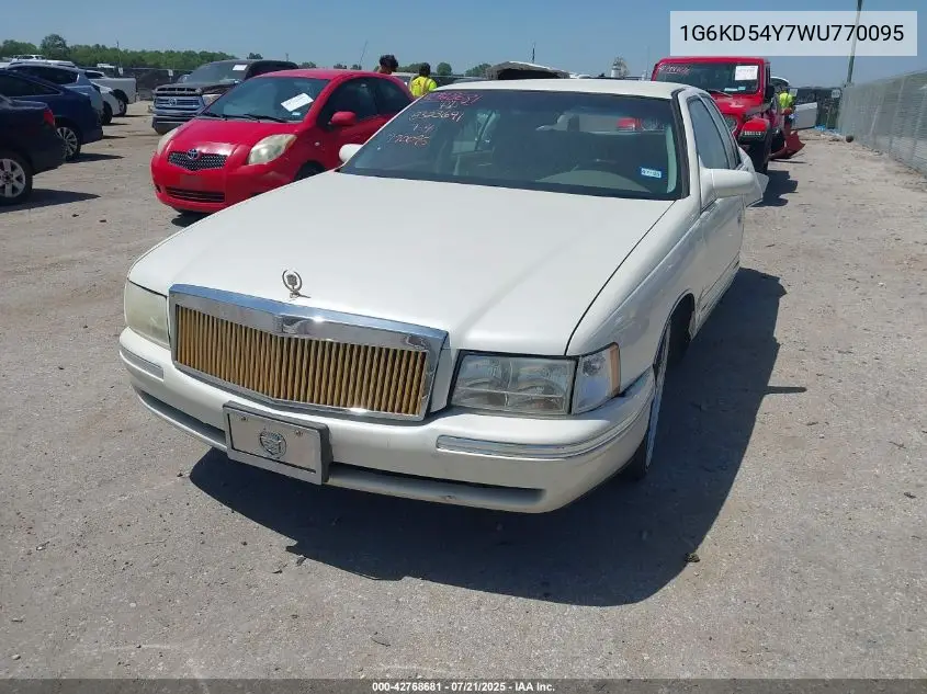 1998 Cadillac Deville Standard VIN: 1G6KD54Y7WU770095 Lot: 42768681