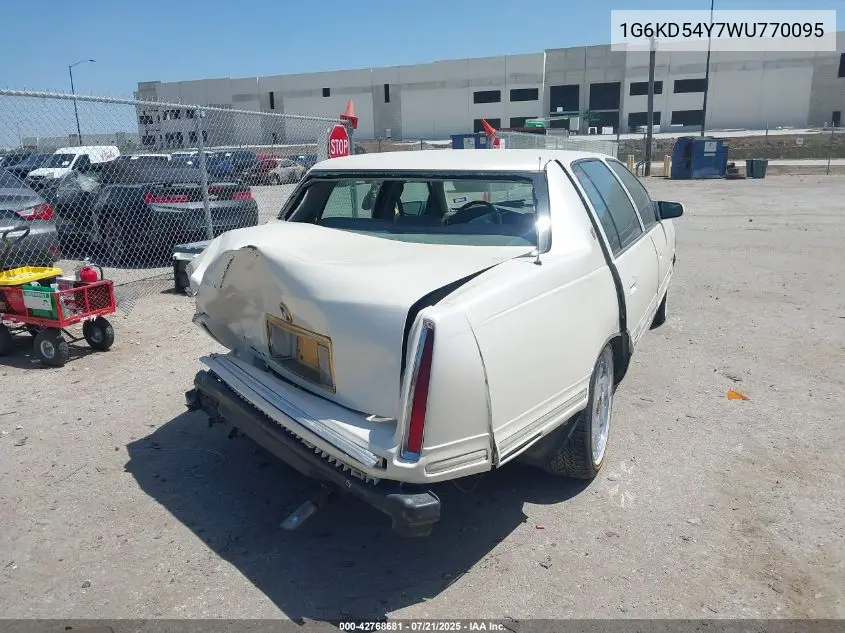 1998 Cadillac Deville Standard VIN: 1G6KD54Y7WU770095 Lot: 42768681