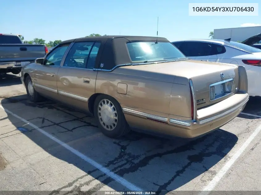1999 Cadillac Deville Standard VIN: 1G6KD54Y3XU706430 Lot: 42190254