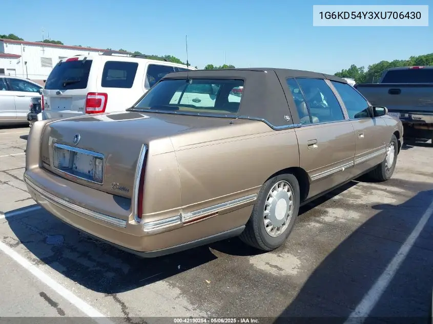1999 Cadillac Deville Standard VIN: 1G6KD54Y3XU706430 Lot: 42190254