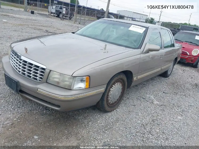 1999 Cadillac Deville D'elegance VIN: 1G6KE54Y1XU800478 Lot: 42433263
