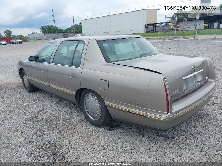 1999 Cadillac Deville D'elegance VIN: 1G6KE54Y1XU800478 Lot: 42433263