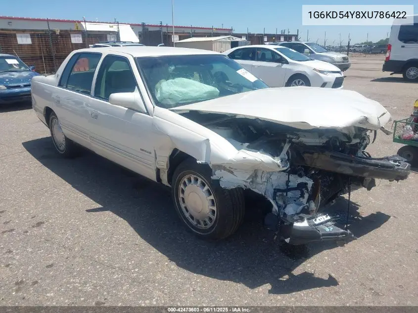 1999 Cadillac Deville Standard VIN: 1G6KD54Y8XU786422 Lot: 42473603