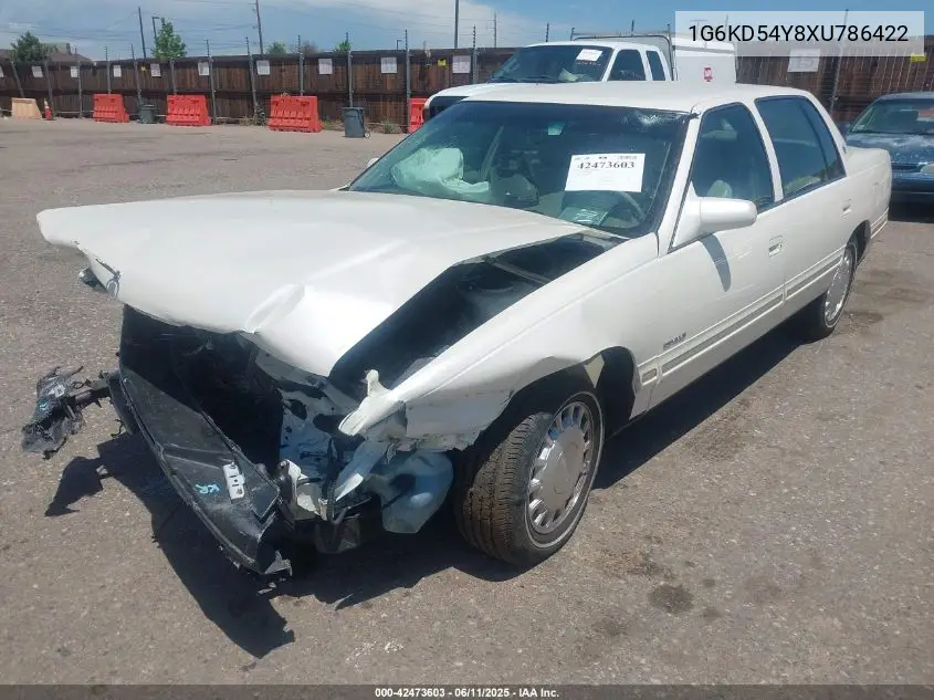 1999 Cadillac Deville Standard VIN: 1G6KD54Y8XU786422 Lot: 42473603