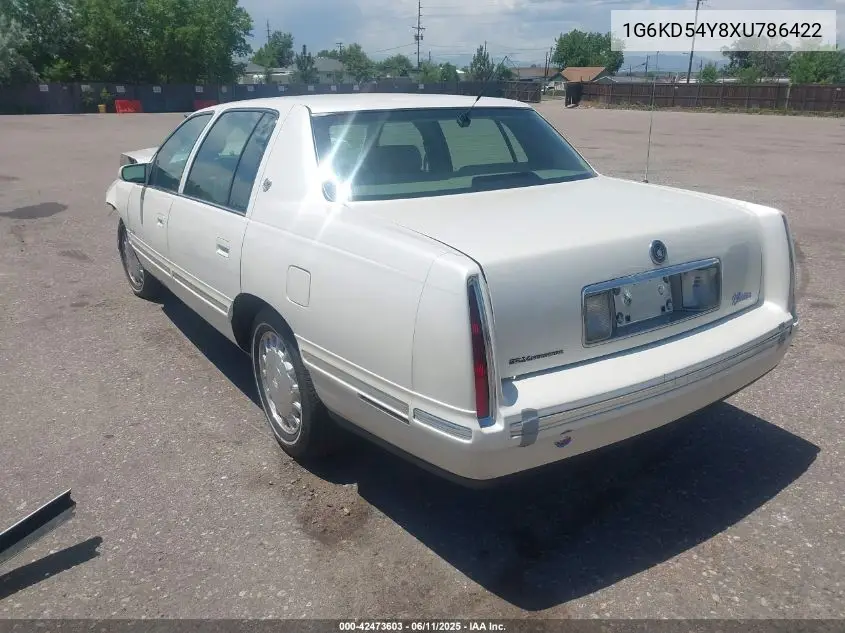 1999 Cadillac Deville Standard VIN: 1G6KD54Y8XU786422 Lot: 42473603