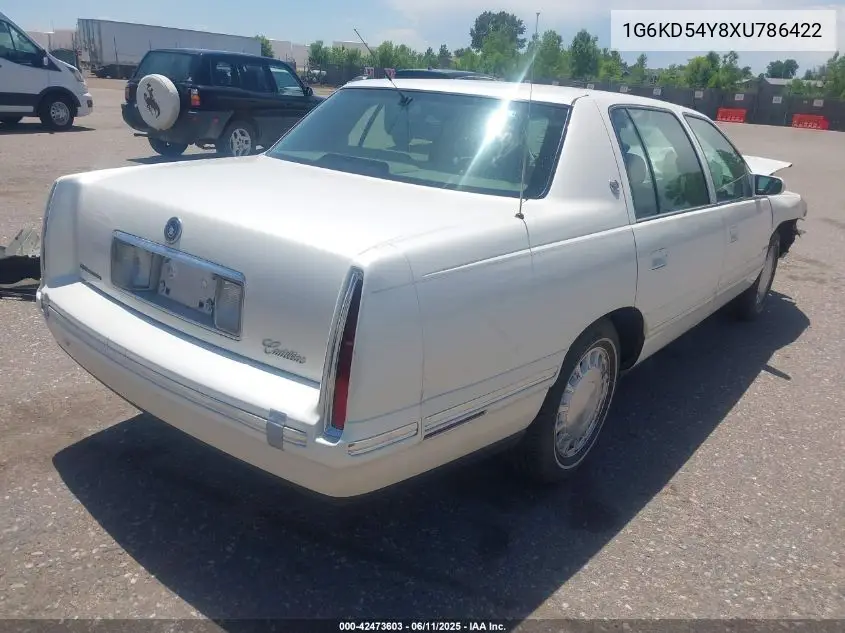 1999 Cadillac Deville Standard VIN: 1G6KD54Y8XU786422 Lot: 42473603