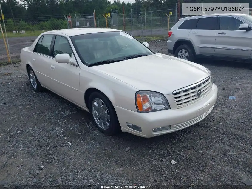 2000 Cadillac Deville Dts VIN: 1G6KF5797YU186894 Lot: 42708549