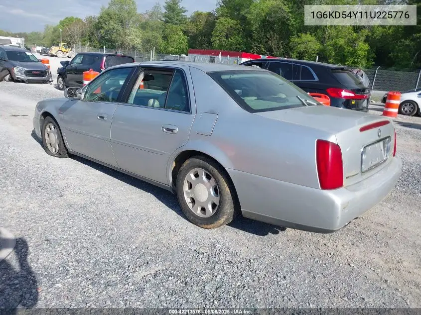 2001 Cadillac Deville Standard W/W20 VIN: 1G6KD54Y11U225776 Lot: 42213576