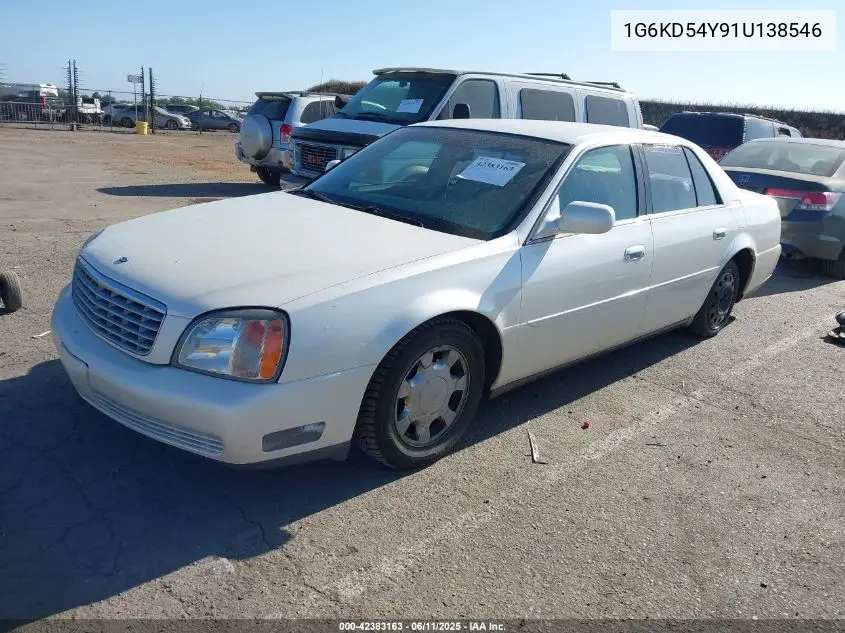 2001 Cadillac Deville Standard VIN: 1G6KD54Y91U138546 Lot: 42383163