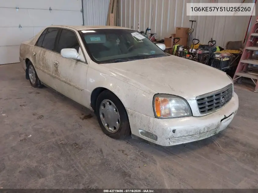 2001 Cadillac Deville Dhs VIN: 1G6KE57Y51U255260 Lot: 42719456