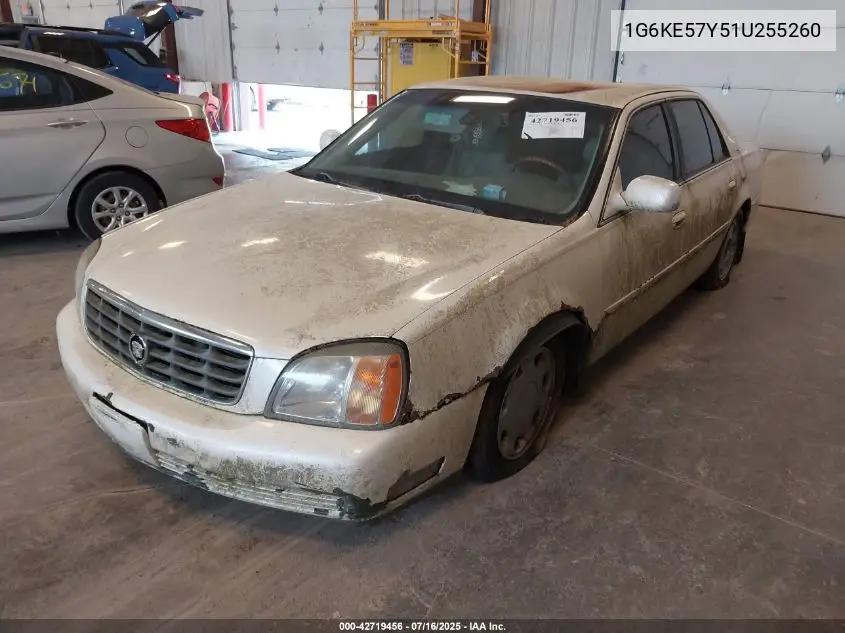 2001 Cadillac Deville Dhs VIN: 1G6KE57Y51U255260 Lot: 42719456