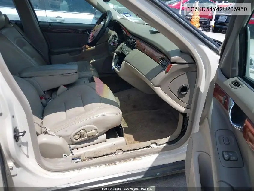 2002 Cadillac Deville Standard VIN: 1G6KD54Y42U206950 Lot: 42189419