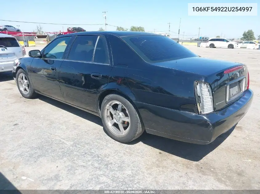 2002 Cadillac Deville Dts VIN: 1G6KF54922U254997 Lot: 42195338