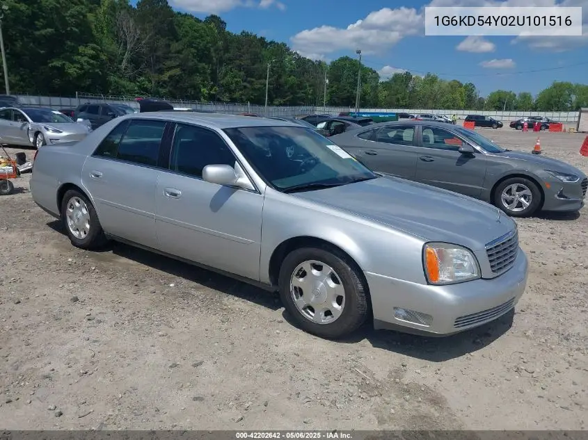 2002 Cadillac Deville Standard VIN: 1G6KD54Y02U101516 Lot: 42202642