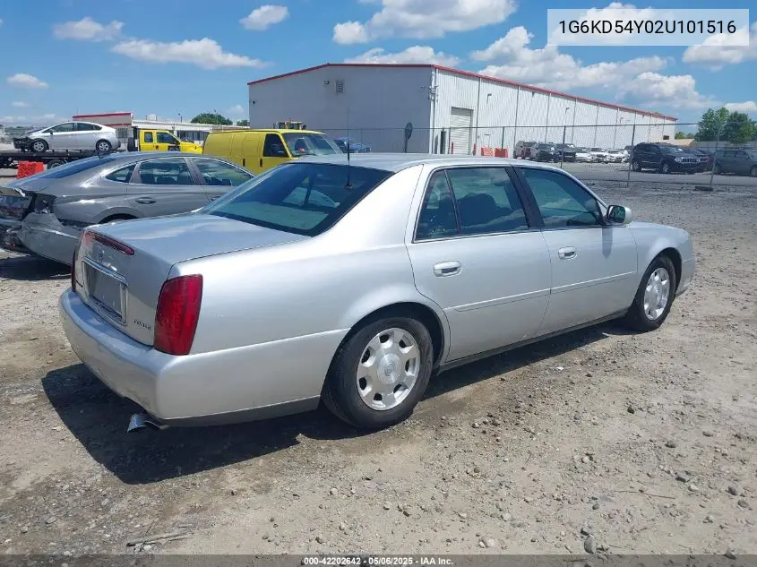2002 Cadillac Deville Standard VIN: 1G6KD54Y02U101516 Lot: 42202642