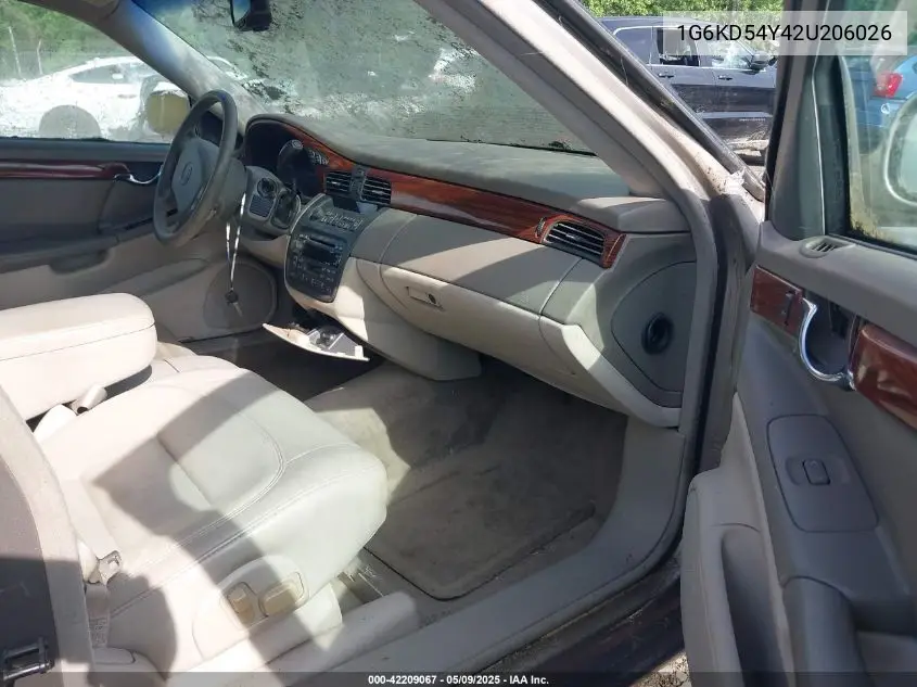2002 Cadillac Deville Standard VIN: 1G6KD54Y42U206026 Lot: 42209067