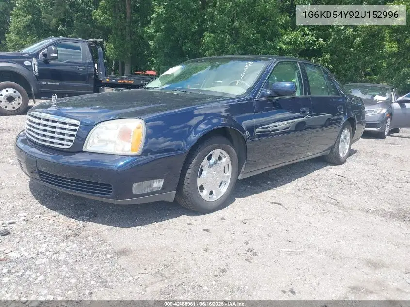 2002 Cadillac Deville Standard VIN: 1G6KD54Y92U152996 Lot: 42486961