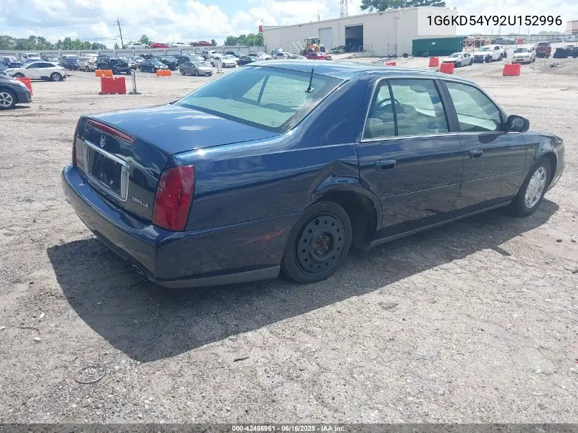 2002 Cadillac Deville Standard VIN: 1G6KD54Y92U152996 Lot: 42486961