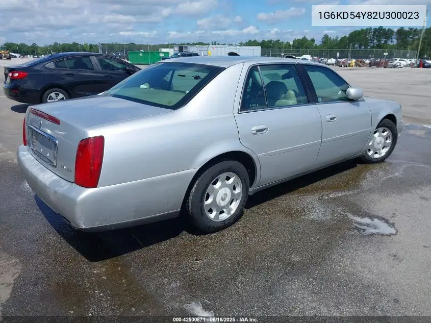2002 Cadillac Deville Standard VIN: 1G6KD54Y82U300023 Lot: 42500871