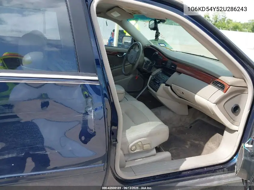 2002 Cadillac Deville Standard VIN: 1G6KD54Y52U286243 Lot: 42508189