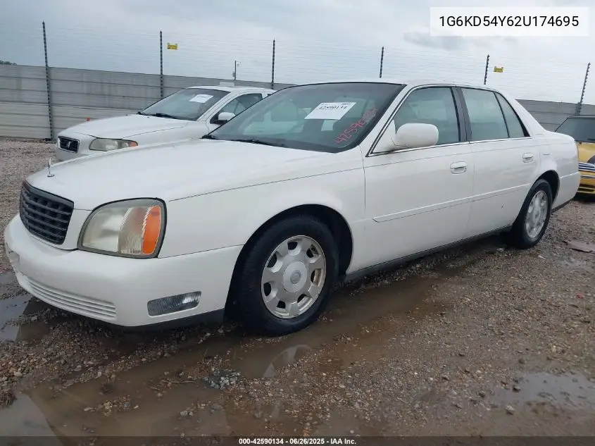 2002 Cadillac Deville VIN: 1G6KD54Y62U174695 Lot: 42590134