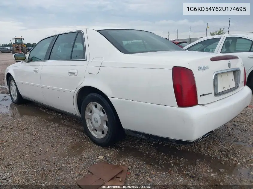 2002 Cadillac Deville VIN: 1G6KD54Y62U174695 Lot: 42590134
