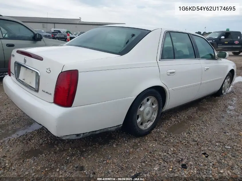 2002 Cadillac Deville VIN: 1G6KD54Y62U174695 Lot: 42590134